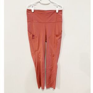 Lululemon fast and free high rise crop tight cherry tint